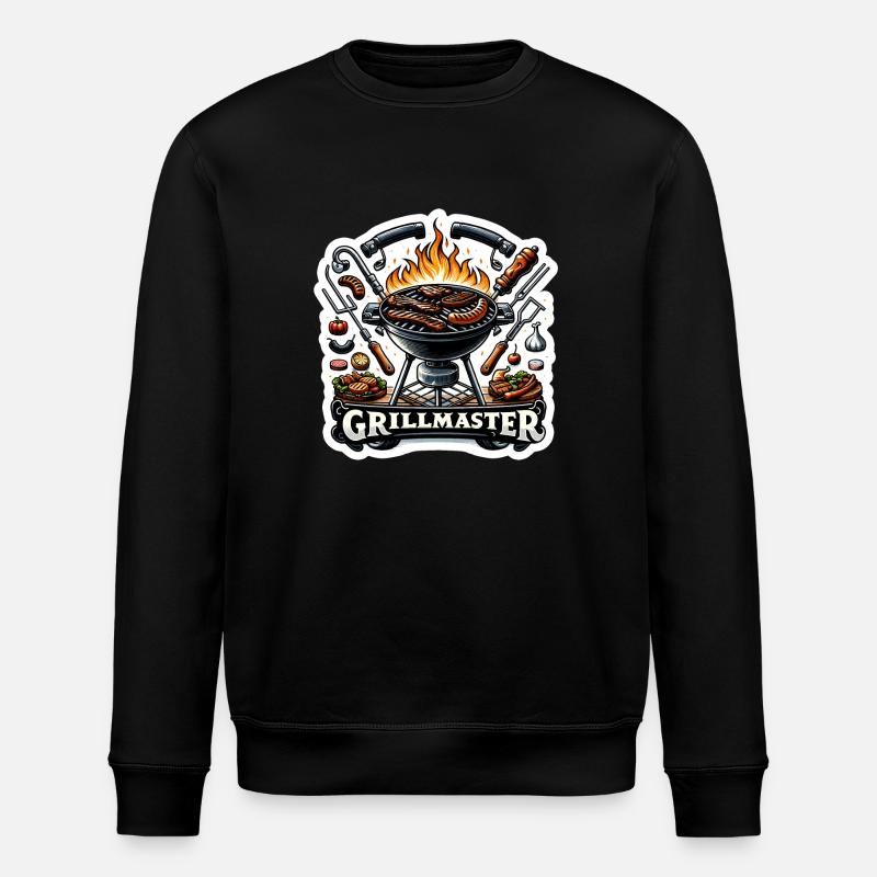GrillMaster - Grill Illustration - Stanley/Stella Unisex Bio-Sweatshirt ROLLER - Schwarz