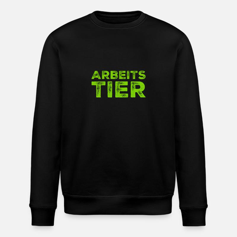 so sieht ein Arbeitstier aus - Stanley/Stella Unisex Bio-Sweatshirt ROLLER - Schwarz