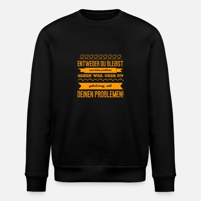 bist du mutig? - Stanley/Stella Unisex Bio-Sweatshirt ROLLER - Schwarz