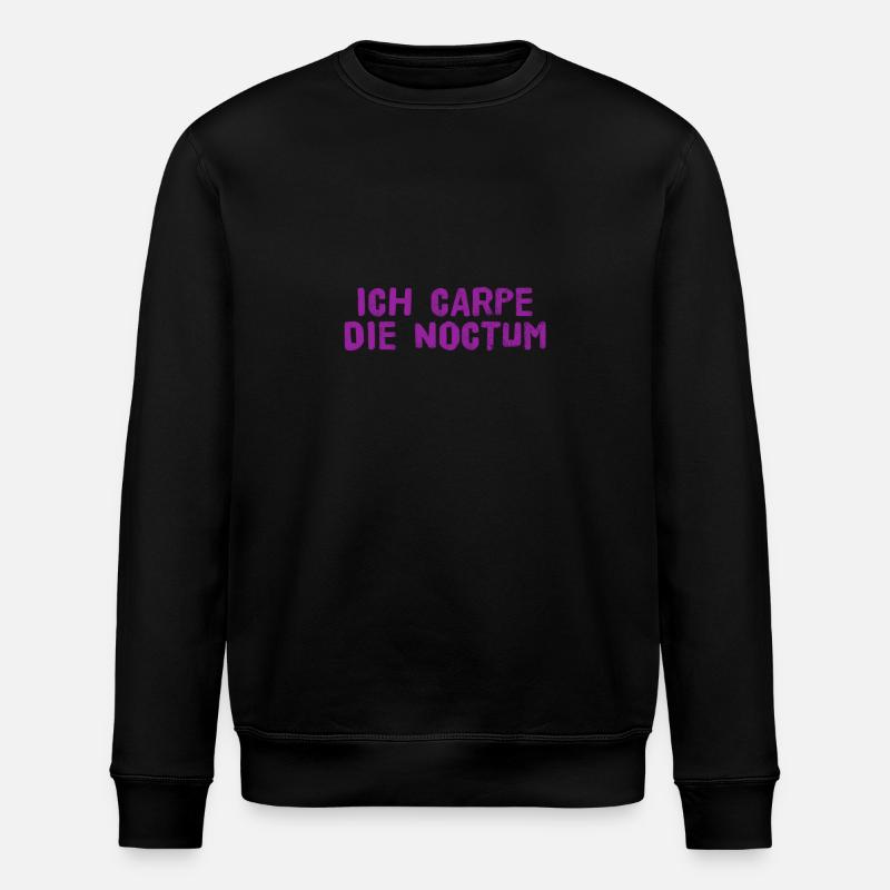 ich bin eine Nachteule - Stanley/Stella Unisex Bio-Sweatshirt ROLLER - Schwarz