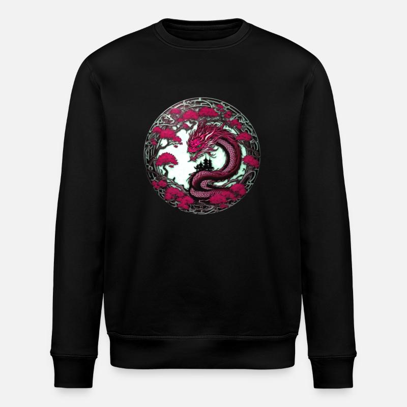 drache,chinesischer drache,gothic,tattoo - Stanley/Stella Unisex Bio-Sweatshirt ROLLER - Schwarz