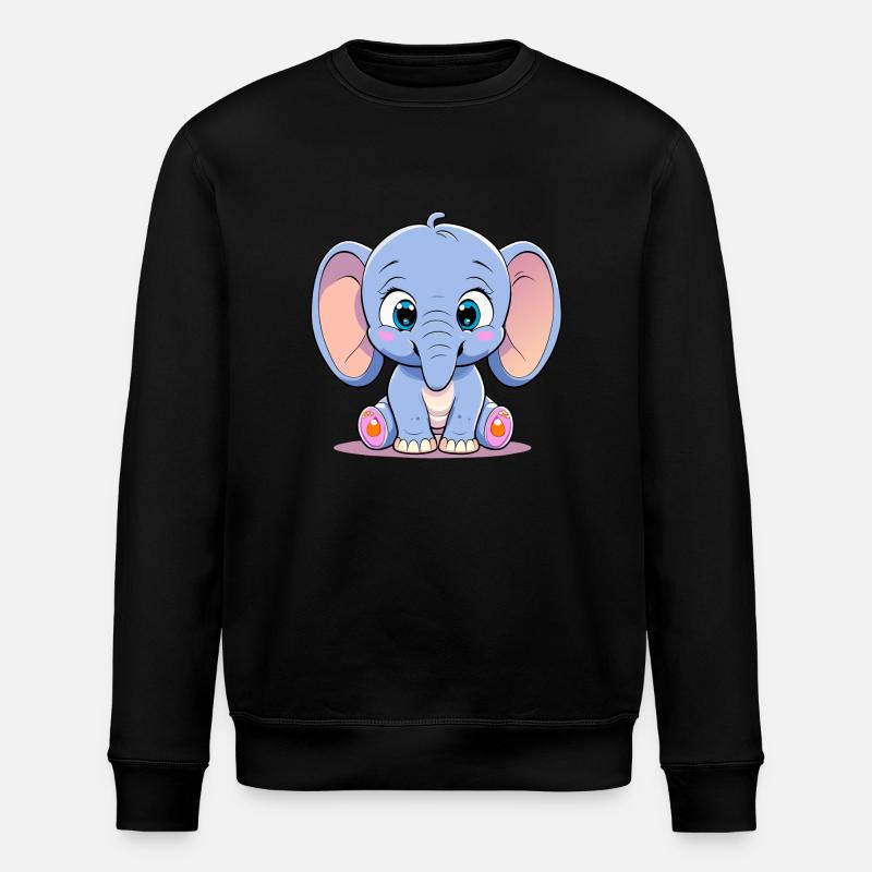 cute elephant - Stanley/Stella Unisex Bio-Sweatshirt ROLLER - Schwarz