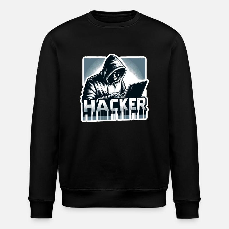 Hacker - Illustration - Sweat bio ROLLER Stanley/Stella Unisexe - noir