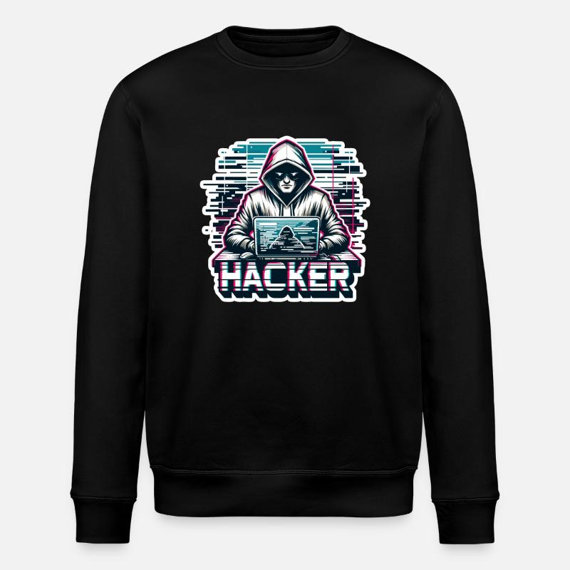 Hacker - Illustration - Sweat bio ROLLER Stanley/Stella Unisexe - noir