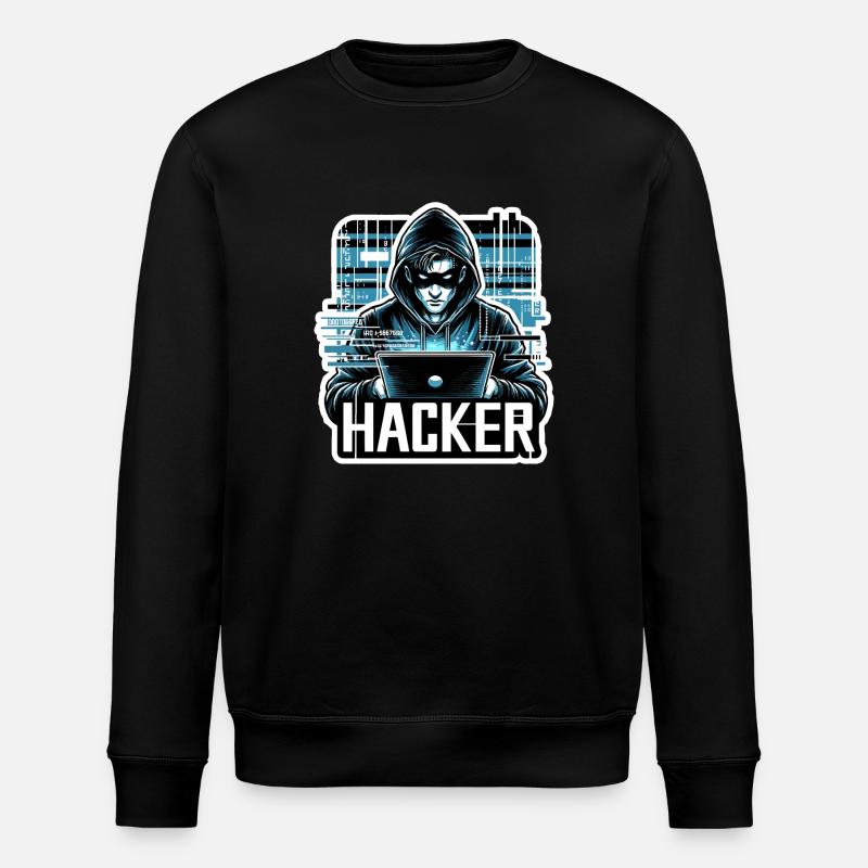 Hacker - Illustration - Sweat bio ROLLER Stanley/Stella Unisexe - noir