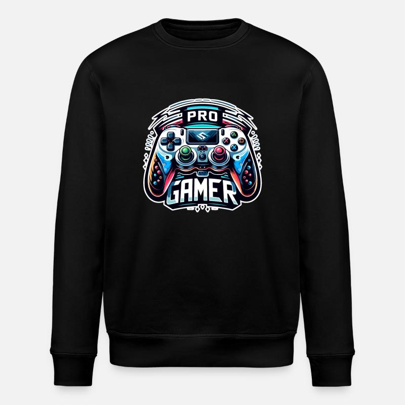 Pro Gamer - Controller Illustration - Stanley/Stella ROLLER Unisex Organic Sweatshirt - black