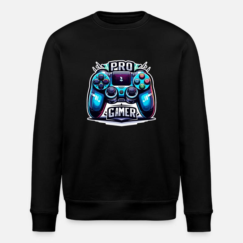 Pro Gamer - Controller Illustration - Stanley/Stella ROLLER Unisex Organic Sweatshirt - black