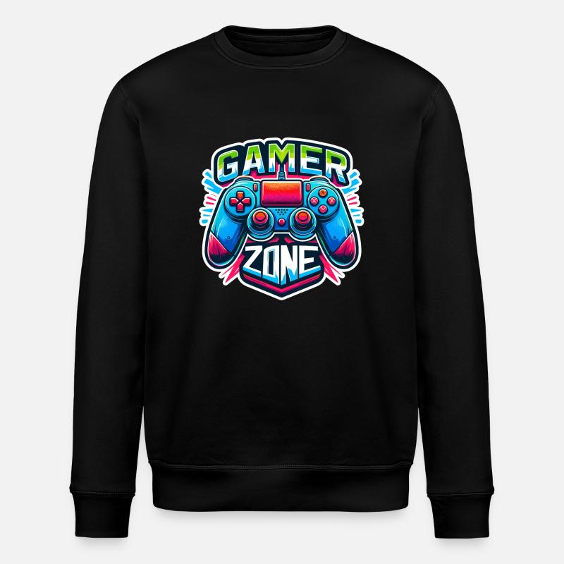 Gamer Zone - Controller Illustration - Stanley/Stella Unisex Bio-Sweatshirt ROLLER - Schwarz