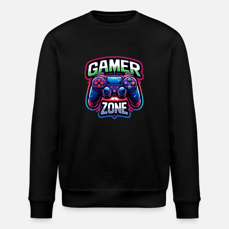 Gamer Zone - Controller Illustration - Stanley/Stella Unisex Bio-Sweatshirt ROLLER - Schwarz