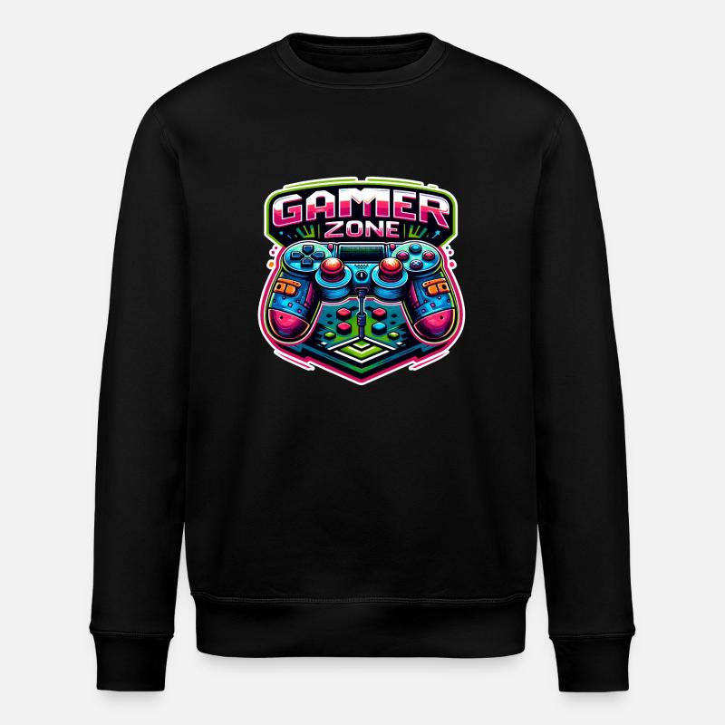 Gamer Zone - Controller Illustration - Stanley/Stella Unisex Bio-Sweatshirt ROLLER - Schwarz