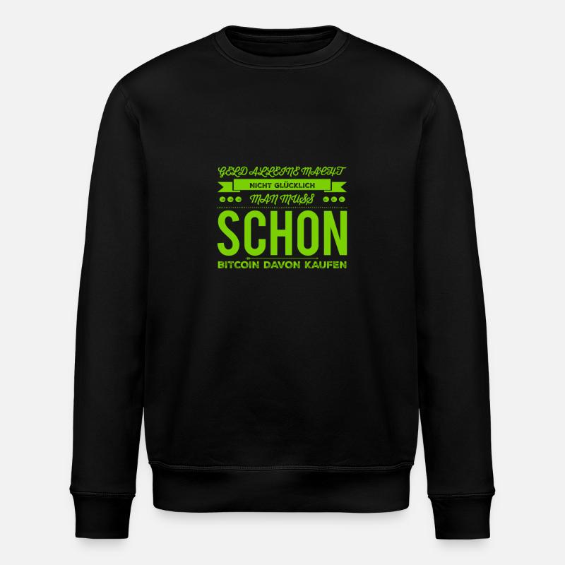 Satoshi geht immer - Stanley/Stella Unisex Bio-Sweatshirt ROLLER - Schwarz