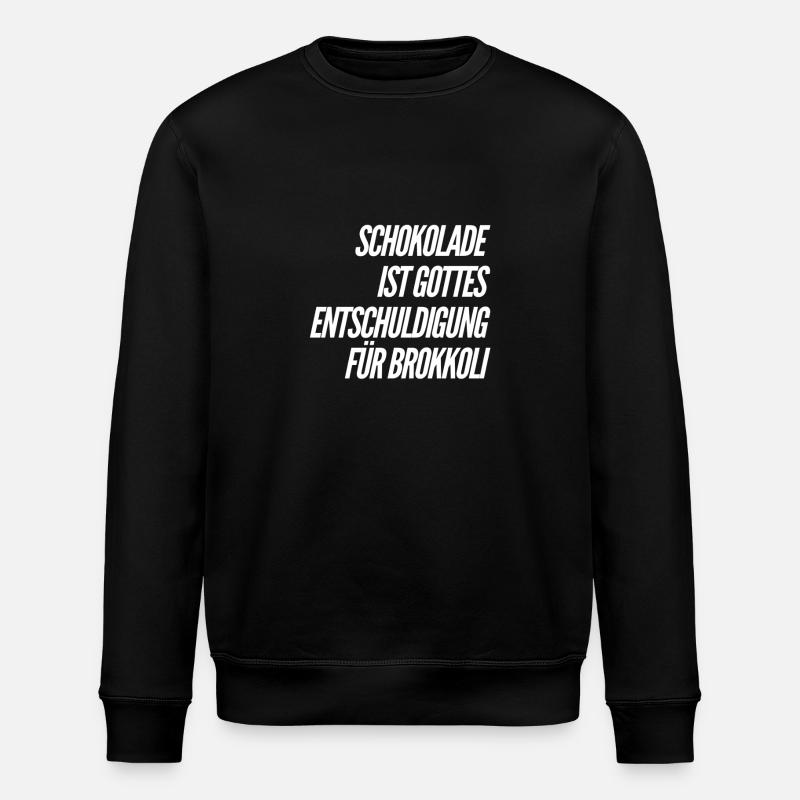 Brokkoli oder Schokolade? - Stanley/Stella Unisex Bio-Sweatshirt ROLLER - Schwarz