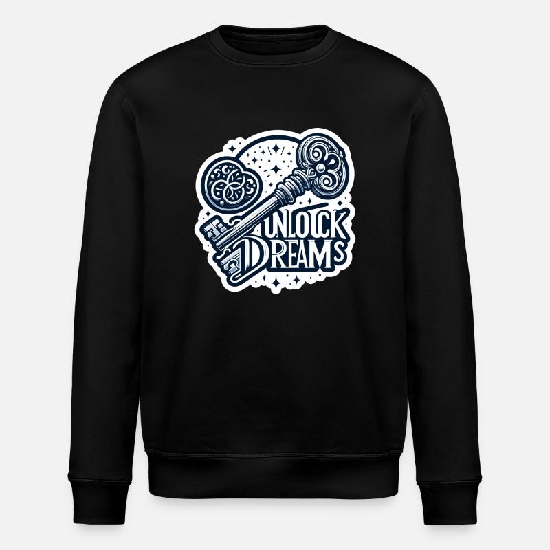 Unlock Dreams - Schlüssel Illustration - Stanley/Stella Unisex Bio-Sweatshirt ROLLER - Schwarz