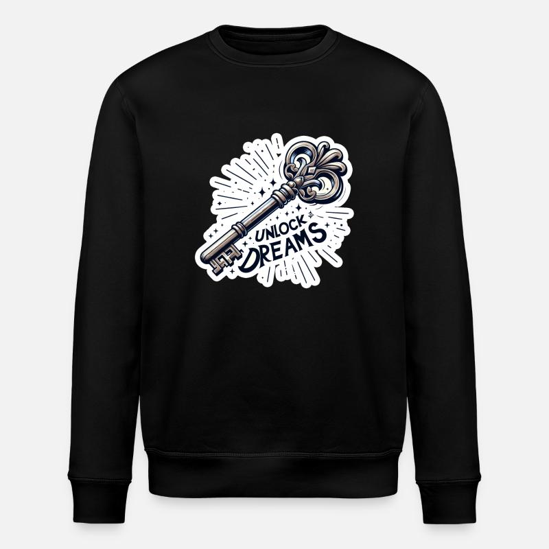 Unlock Dreams - Schlüssel Illustration - Stanley/Stella Unisex Bio-Sweatshirt ROLLER - Schwarz