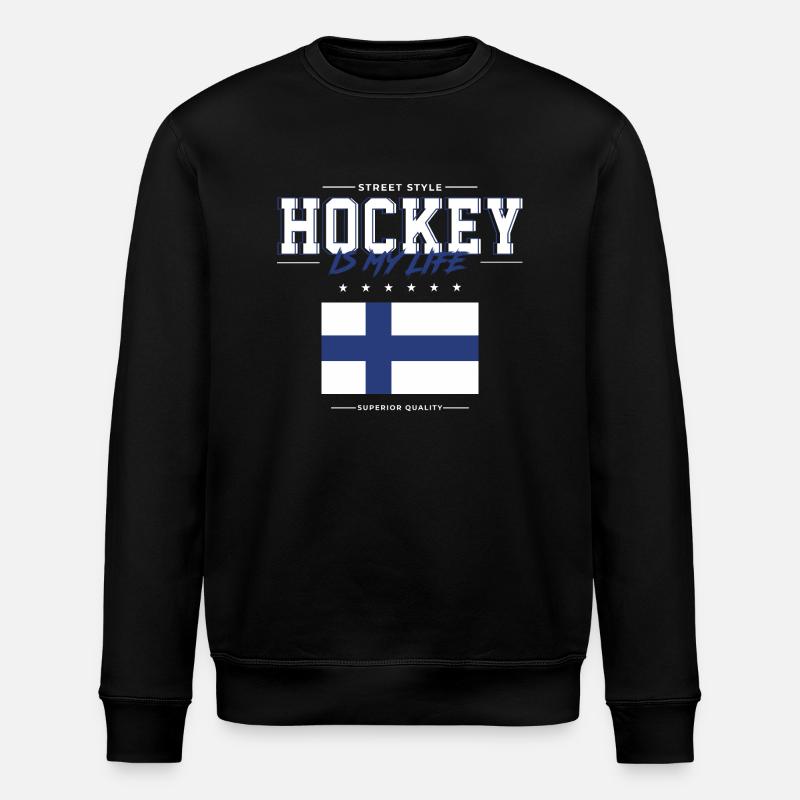 Le hockey, c’est ma vie - Sweat bio ROLLER Stanley/Stella Unisexe - noir