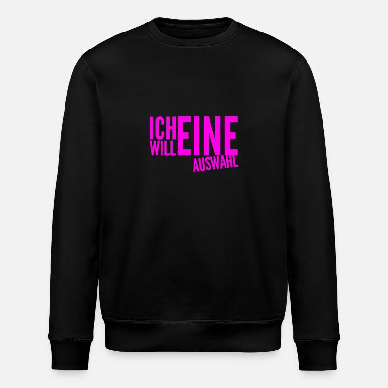 ich will eine Wahl haben - Stanley/Stella Unisex Bio-Sweatshirt ROLLER - Schwarz