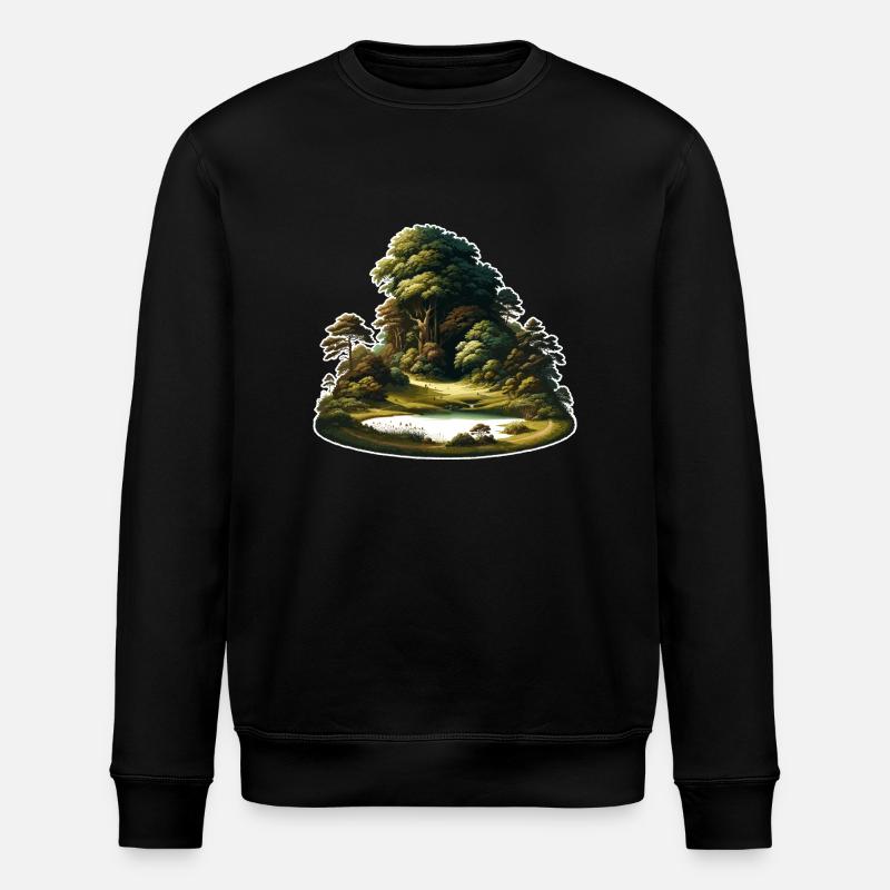Paysage - Illustration - Sweat bio ROLLER Stanley/Stella Unisexe - noir