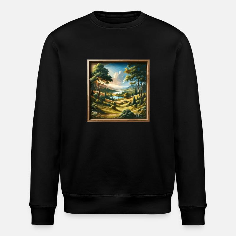 Paysage - Illustration - Sweat bio ROLLER Stanley/Stella Unisexe - noir