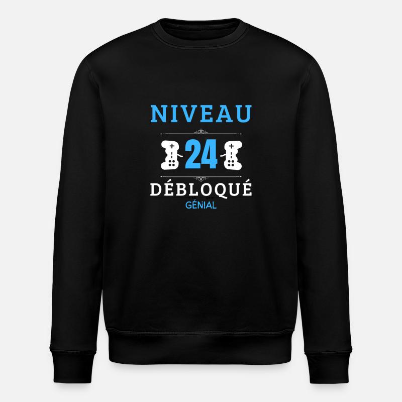 Niveau 24 Débloqué - Sweat bio ROLLER Stanley/Stella Unisexe - noir