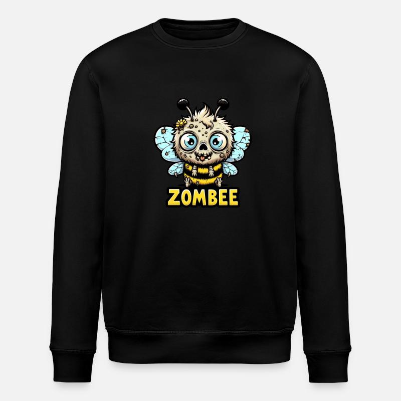ZomBee - Die Zombie-Biene - Stanley/Stella Unisex Bio-Sweatshirt ROLLER - Schwarz