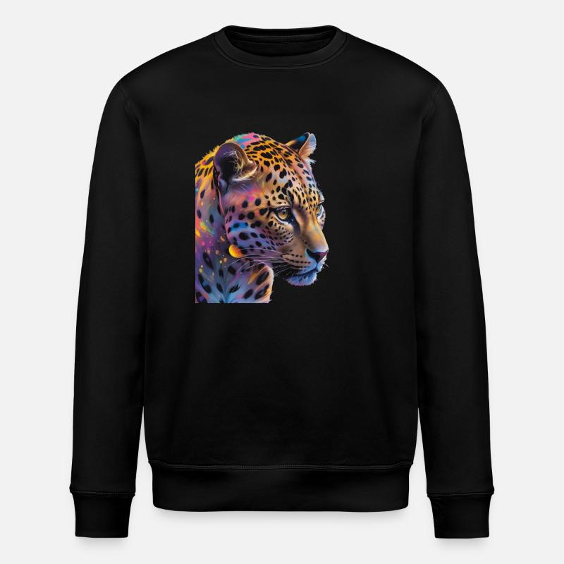 Leopard - Stanley/Stella ROLLER Unisex Organic Sweatshirt - black