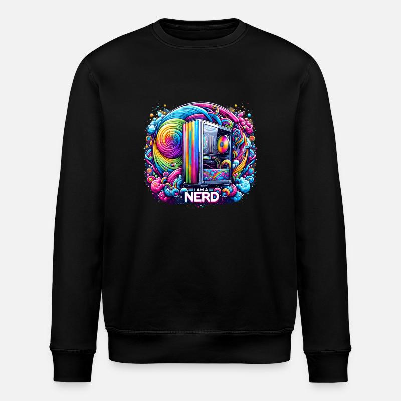 Nerd Pride Arc-en-ciel - Sweat bio ROLLER Stanley/Stella Unisexe - noir