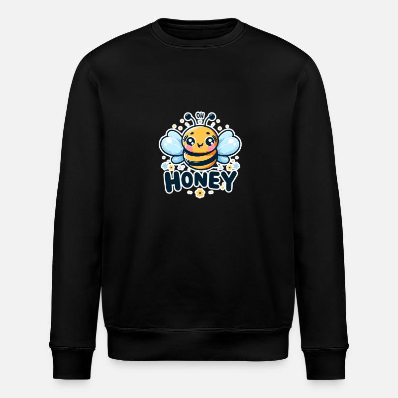 Oh miel - Illustration d’abeilles - Sweat bio ROLLER Stanley/Stella Unisexe - noir