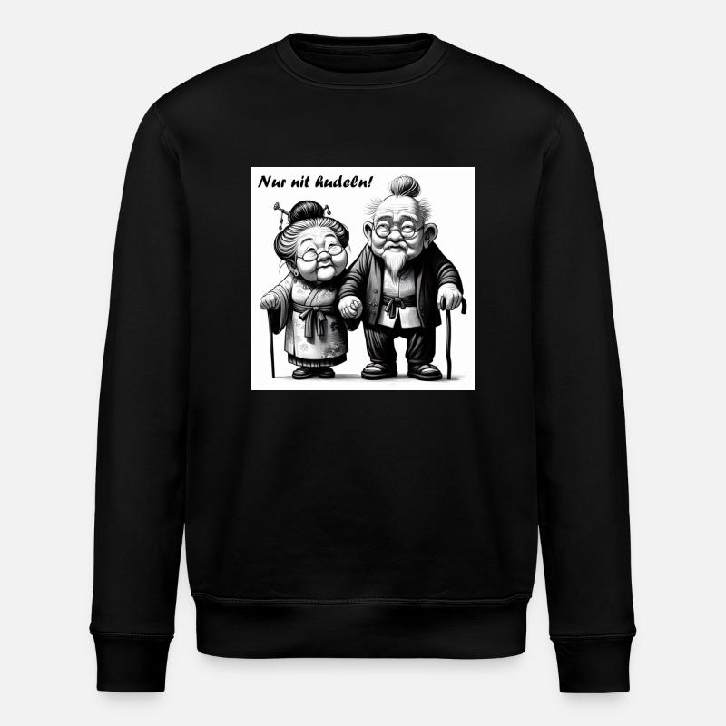 Nur nit hudeln! - Stanley/Stella Unisex Bio-Sweatshirt ROLLER - Schwarz