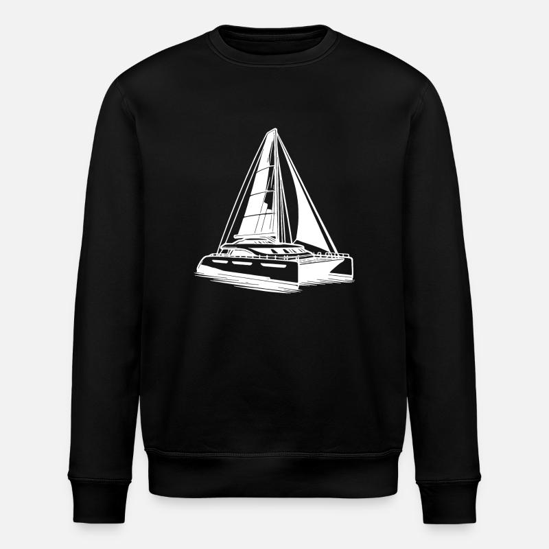 Double hull catamaran sailboat - Stanley/Stella ROLLER Unisex Organic Sweatshirt - black
