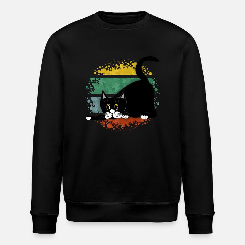 Katze - Stanley/Stella Unisex Bio-Sweatshirt ROLLER - Schwarz