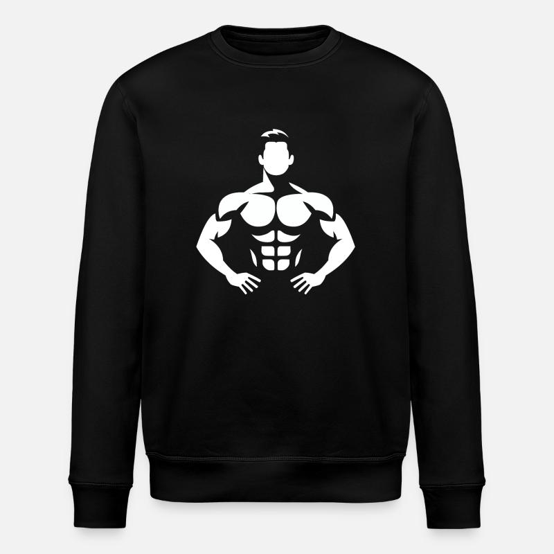 Bodybuilder - Stanley/Stella Unisex Bio-Sweatshirt ROLLER - Schwarz