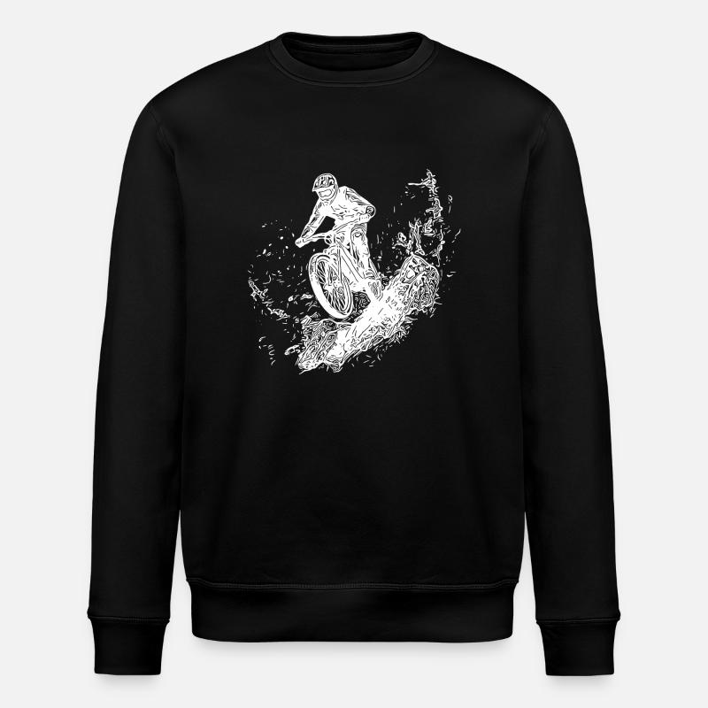 Regen Radfahrer Schlamm Wald Abfahrt - Stanley/Stella Unisex Bio-Sweatshirt ROLLER - Schwarz