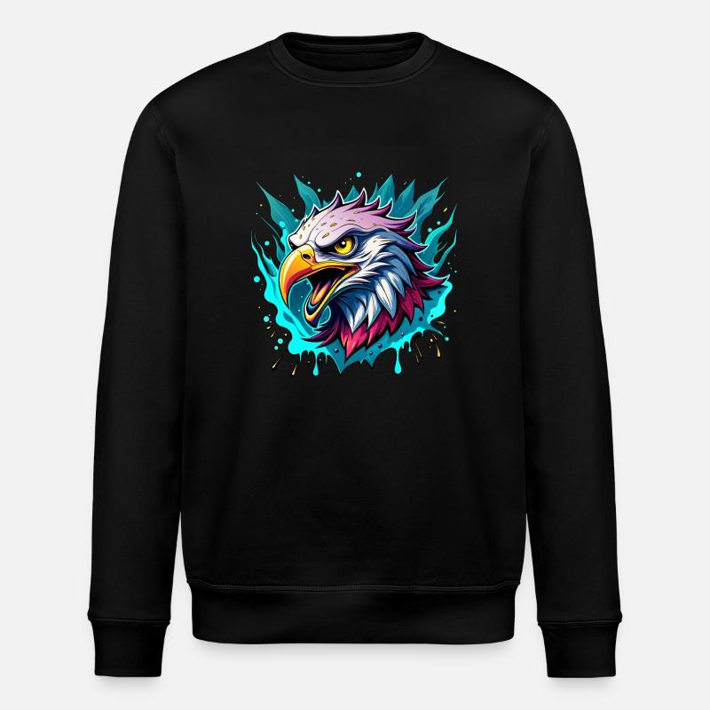 eagle - Stanley/Stella ROLLER Unisex Organic Sweatshirt - black