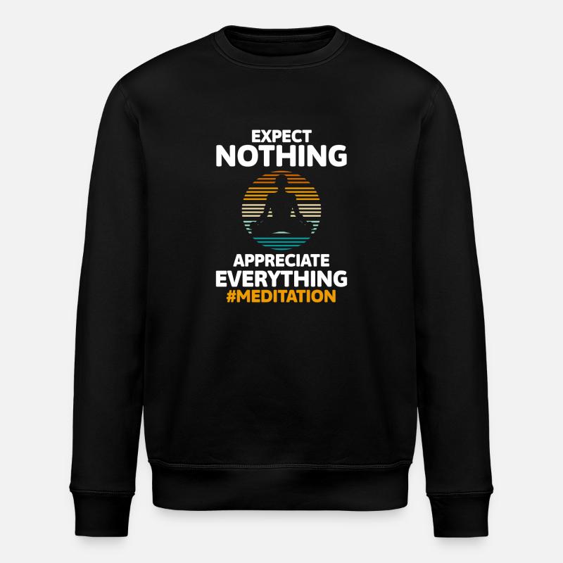 Yoga Bouddhisme Namaste Conscience - Sweat bio ROLLER Stanley/Stella Unisexe - noir