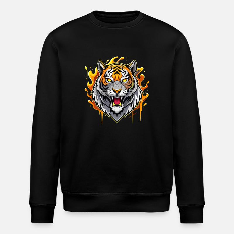 tiger - Stanley/Stella Unisex Bio-Sweatshirt ROLLER - Schwarz