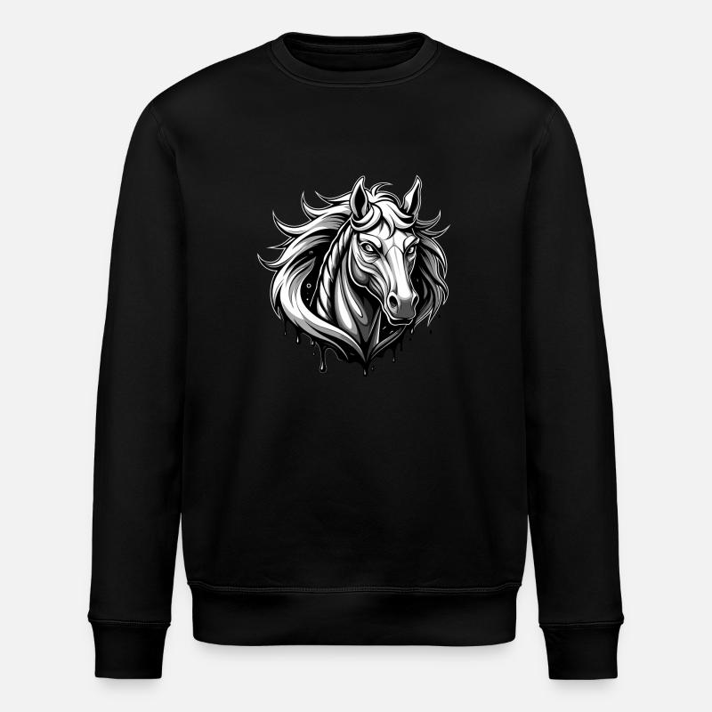 cheval noir et avec - Sweat bio ROLLER Stanley/Stella Unisexe - noir