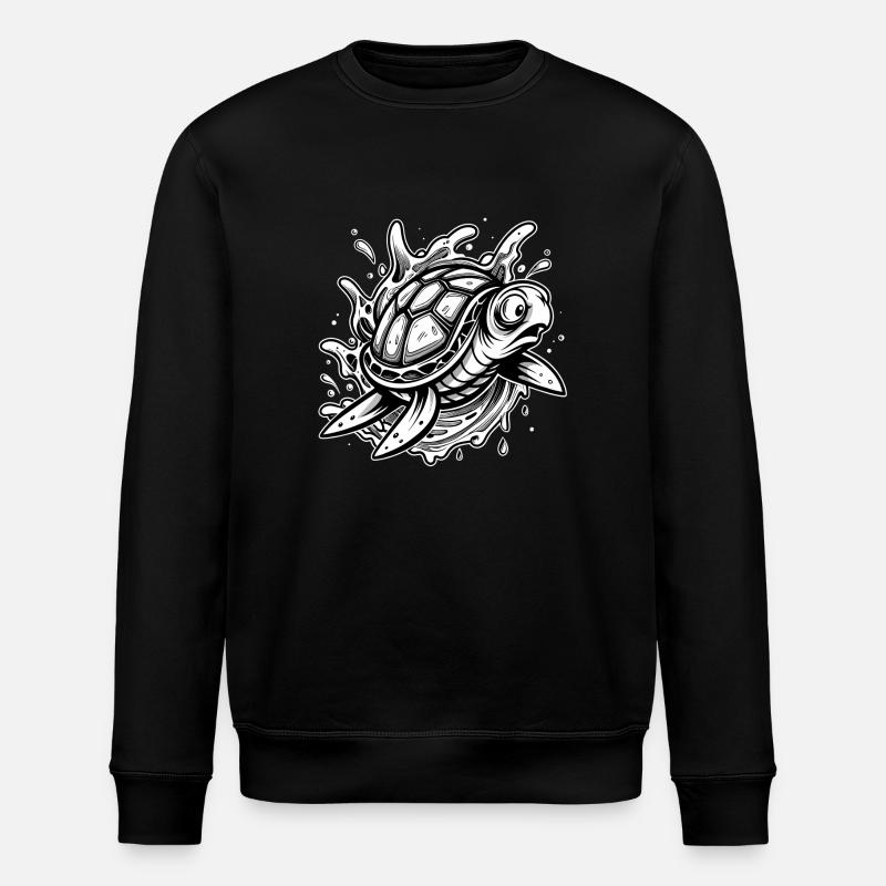 frightened turtel - Stanley/Stella Unisex Bio-Sweatshirt ROLLER - Schwarz
