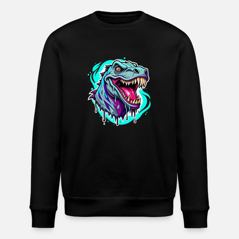 t-rex - Stanley/Stella Unisex Bio-Sweatshirt ROLLER - Schwarz
