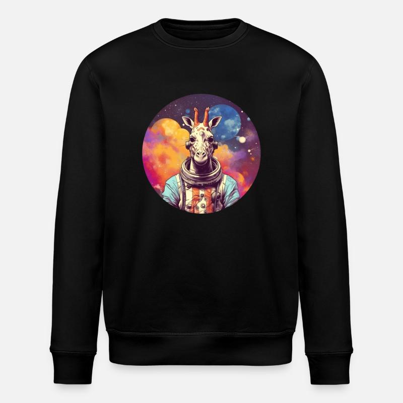 Cosmic Giraffe - Stanley/Stella Unisex Bio-Sweatshirt ROLLER - Schwarz