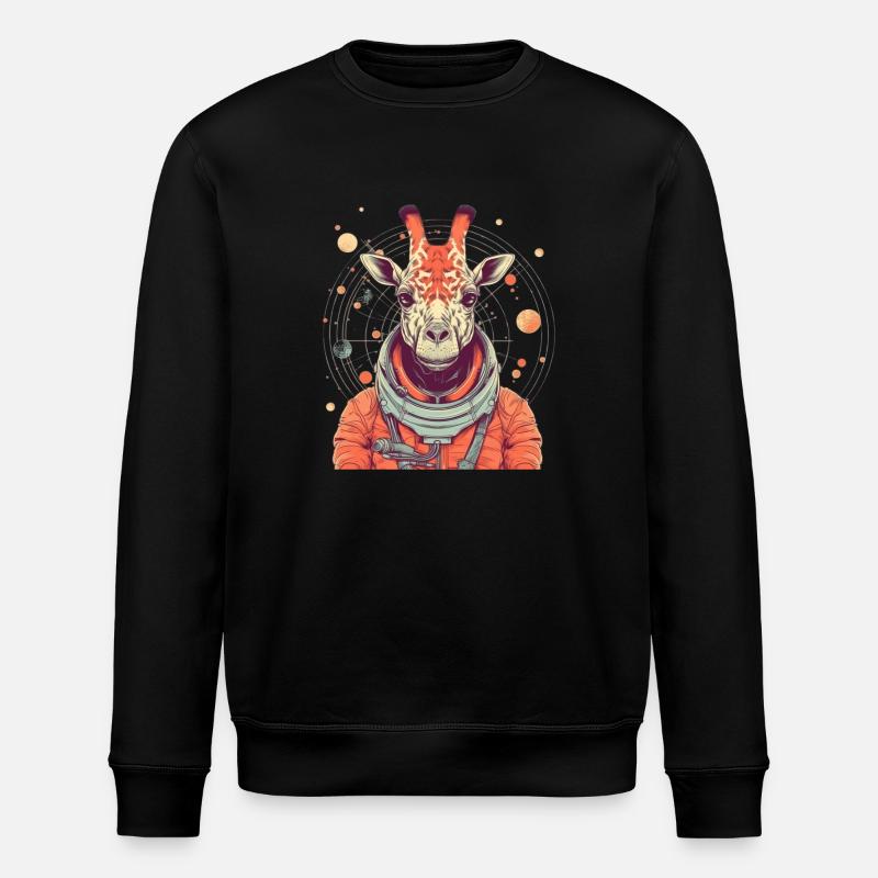 Space Giraffe - Stanley/Stella Unisex Bio-Sweatshirt ROLLER - Schwarz