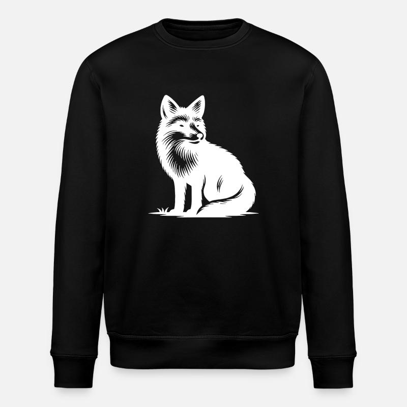 Cute cunning fox - Stanley/Stella ROLLER Unisex Organic Sweatshirt - black