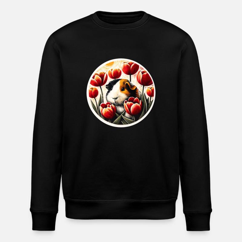 Meerschweinchen - Stanley/Stella Unisex Bio-Sweatshirt ROLLER - Schwarz