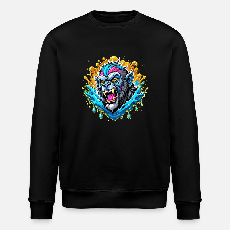 Singe - Sweat bio ROLLER Stanley/Stella Unisexe - noir