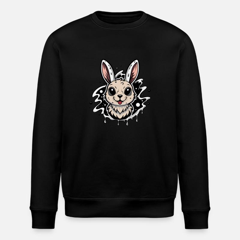 Easter Bunny - Stanley/Stella ROLLER Unisex Organic Sweatshirt - black