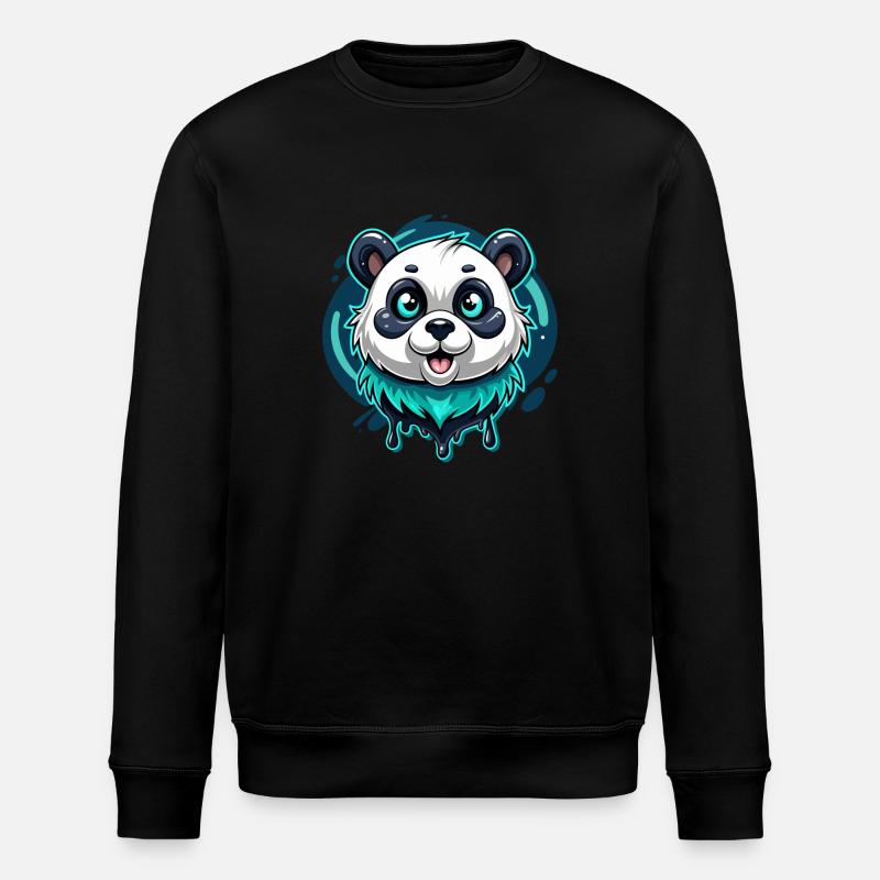 panda - Stanley/Stella ROLLER Unisex Organic Sweatshirt - black