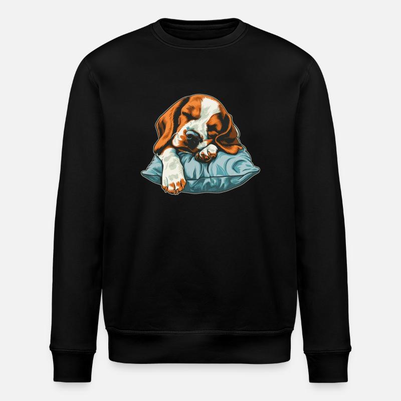 Beagle endormi - Sweat bio ROLLER Stanley/Stella Unisexe - noir