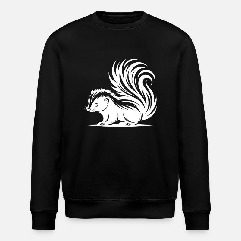 Süsses Knuffiges Stinktier Baby - Stanley/Stella Unisex Bio-Sweatshirt ROLLER - Schwarz