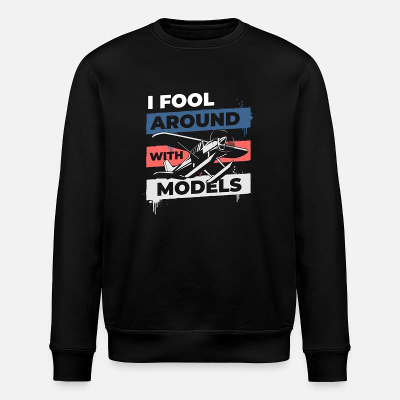 Modellbauer Fliegen Kunstflug - Stanley/Stella Unisex Bio-Sweatshirt ROLLER - Schwarz