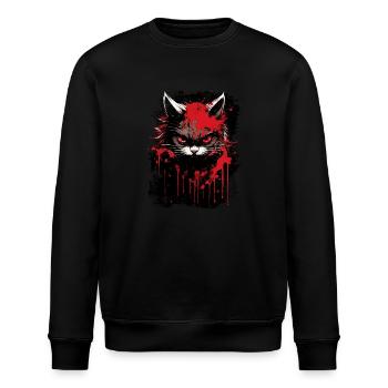 Le chat est de mauvaise humeur - Sweat bio ROLLER Stanley/Stella Unisexe - noir - Devant - Nik (191cm)