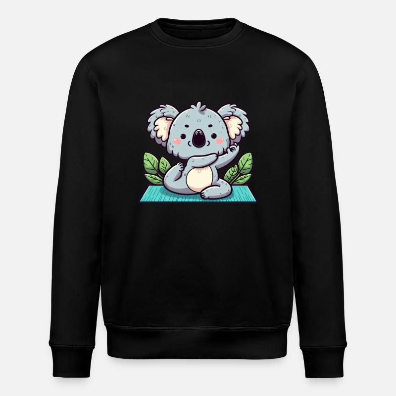 Mignon Yoga Koala Ours - Sweat bio ROLLER Stanley/Stella Unisexe - noir